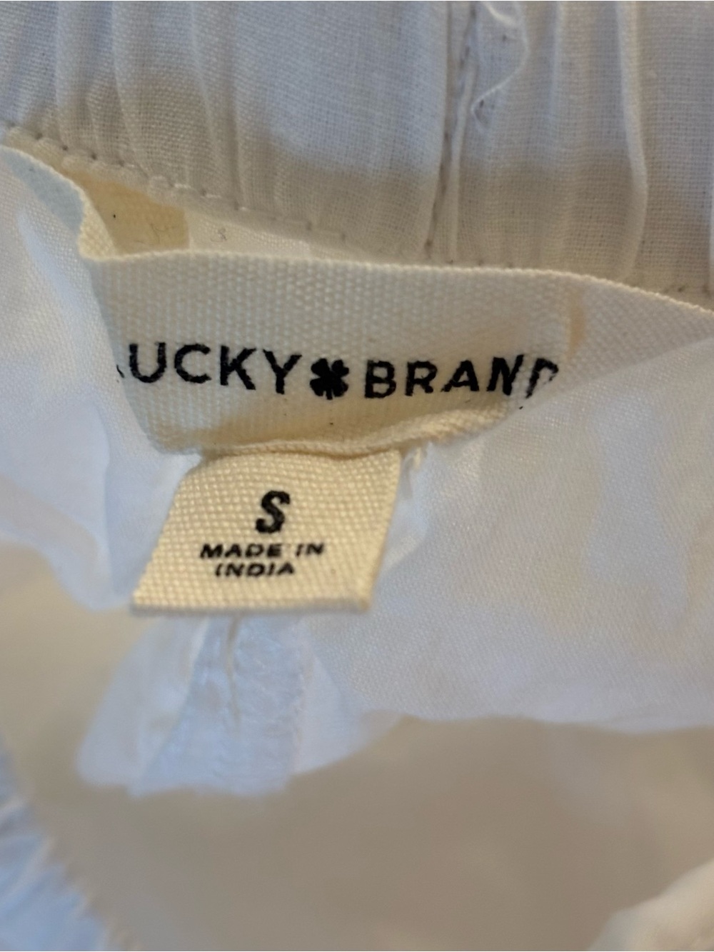Lucky Brand White Tiered Poplin Maxi Skirt with Drawstring Waist - Picture 4 of 5